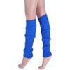 Pair of Wos Leg Warmers Disco Winter Knit Dance Party Crochet Legging Socks Costume Blue