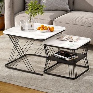 Artiss Nesting Coffee Table White
