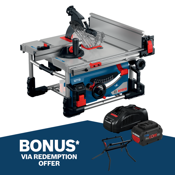 Bosch 18V 216mm 8" Table Saw - Skin Only
