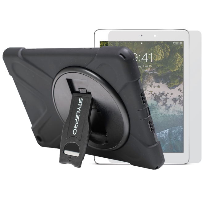 StylePro iPad 10 Combo Shockproof Case Plus Screen Protector With Rotating Stand For iPad 10th Generation 10.9".