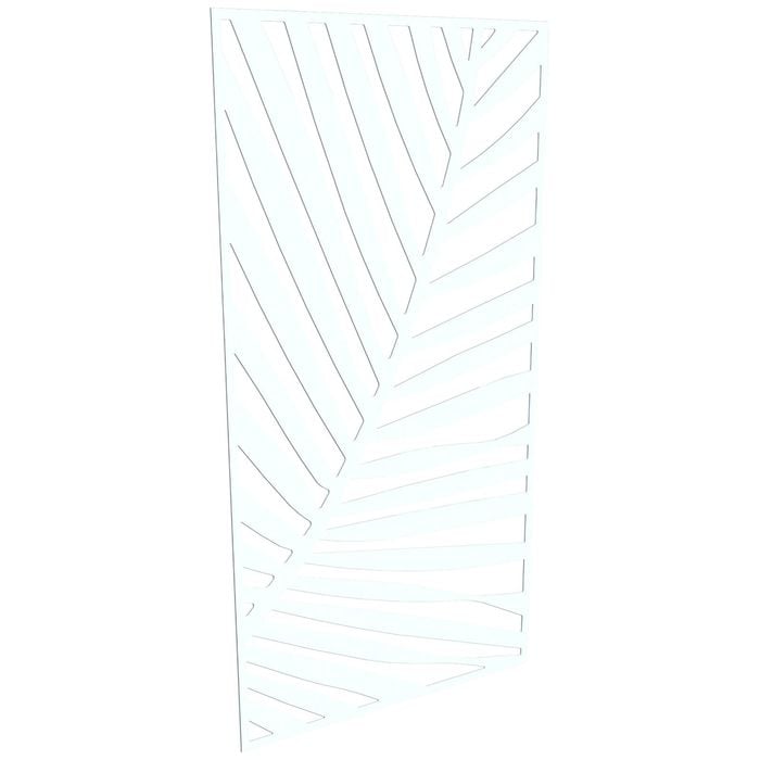 ProtectorAl 300-1200w x 1201-2400h Gloss White/Satin White Palm Unframed Composite Deco Panel