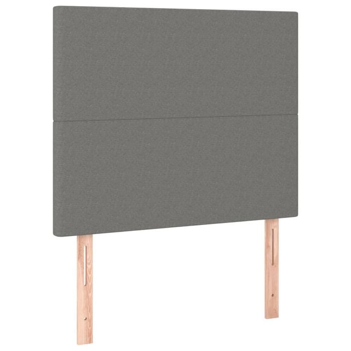 vidaXL Headboards Bedroom Furniture Bed Header 2 pcs Dark Grey 100 cm Fabric