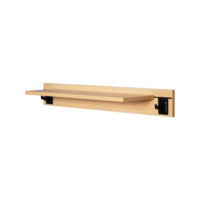 Shelf n More 800mm Oak Single Floating Shelf Organising Kit