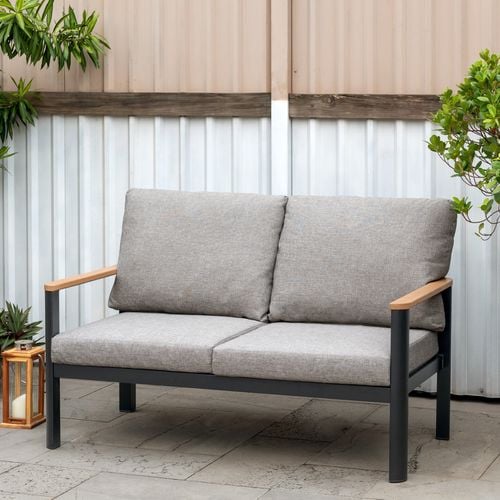 Mimosa 2 Seater Italica Aluminium Lounge Bunnings Australia