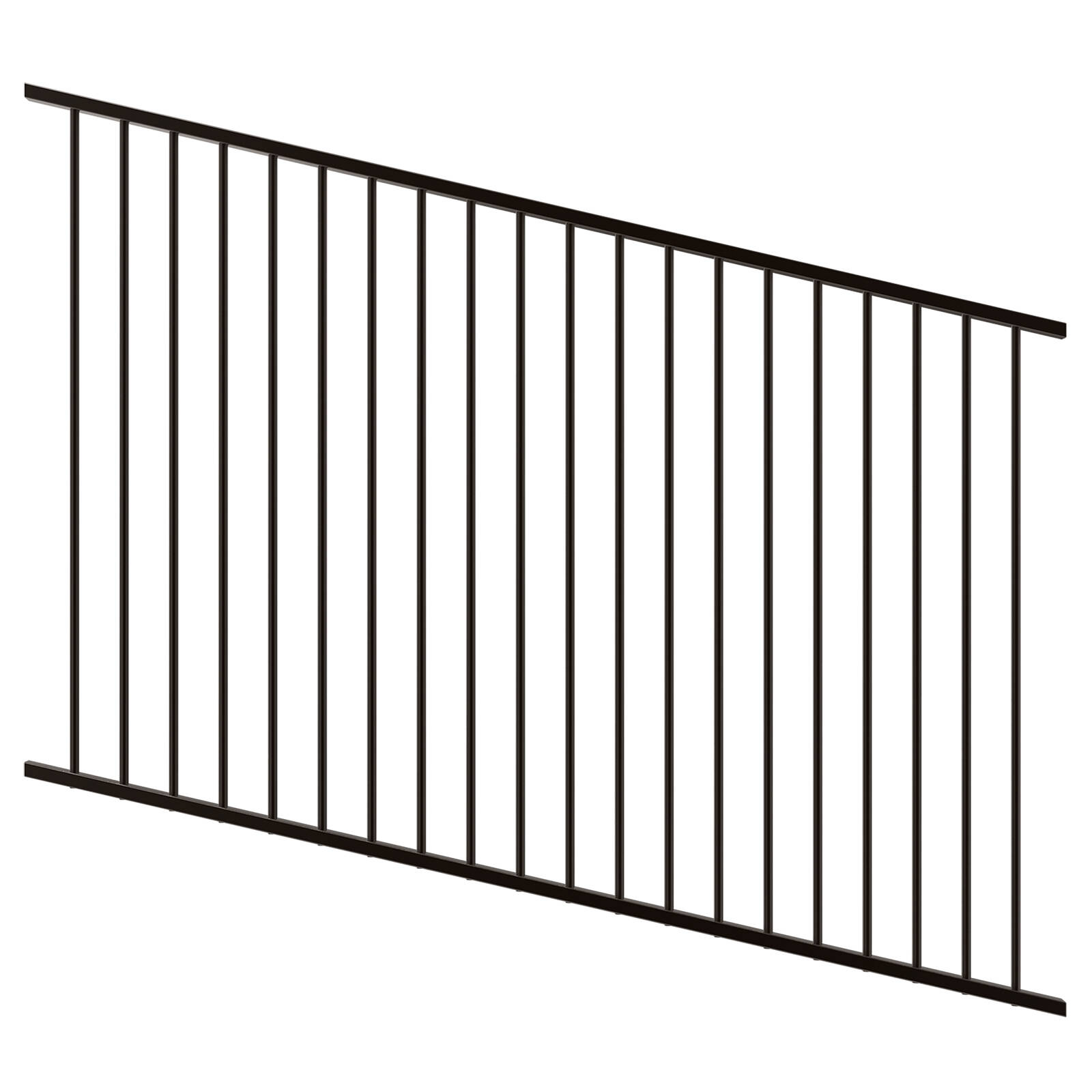 ProtectorAl 1201 - 2400 x 1200mm Black Satin Raked Up to 15º DTR All Up Pool Fence Panel thumbnail 2