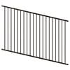 ProtectorAl 1201 - 2400 x 1200mm Black Satin Raked Up to 15º Flat Top Pool Fence Panel