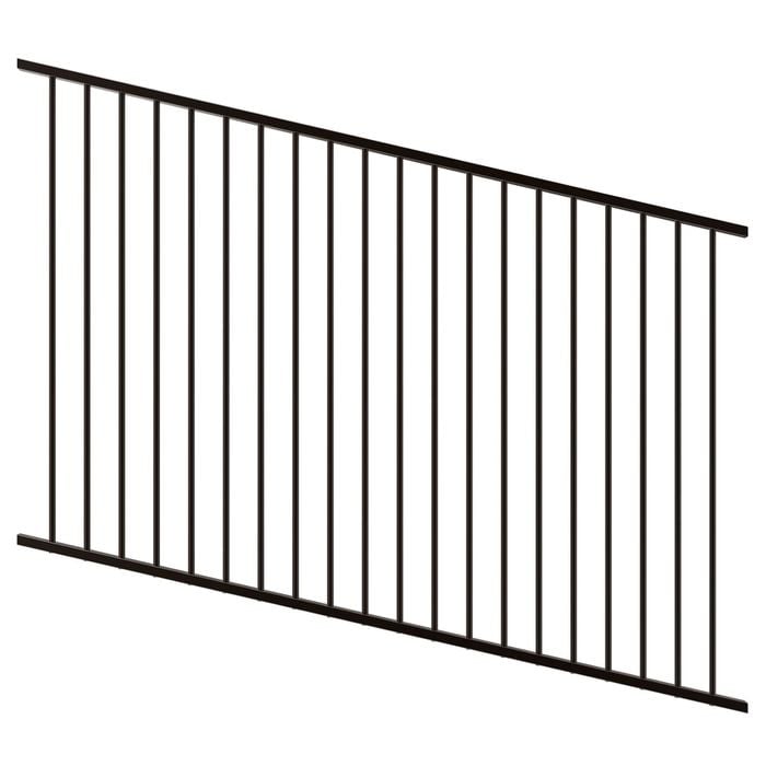 ProtectorAl 1201 - 2400 x 1200mm Black Satin Raked Up to 15º Flat Top Pool Fence Panel