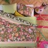 Oilily Queen Green  Amelie Sits Mix Green Cotton Sateen Quilt Cover Set
