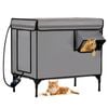 Advwin Cat House for Outside with Pet Heating Pad