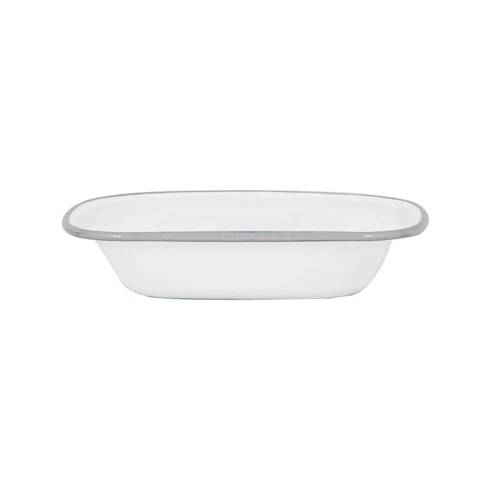 Argon Tableware White Enamel Pie Dish - 20cm