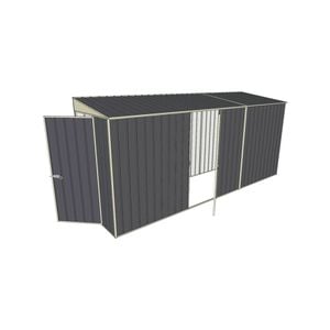 Build-A-Shed 1.2 x 4.5 x 2.0m Skillion Single Hinged Side Door Shed - Grey