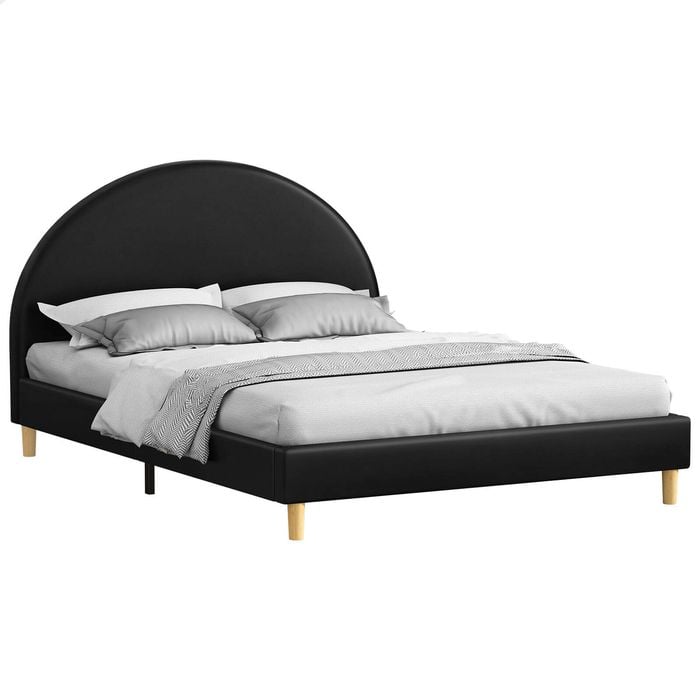 ALFORDSON Bed Frame Arched Base Black Queen