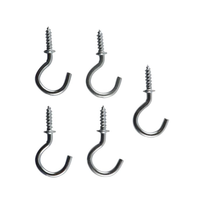 Everhang 10mm Zinc Plated Cup Hook - 5 Pack