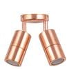 CLA Lighting GU10 Exterior Wall Pillar 2-Light Adjustable Spot Light (Copper) IP65