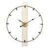 Salesbay 60cm Silent Wall Clock Mute Modern Metal Gold Home Decor Round