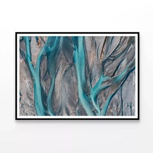 Blue River In New Zealand  Print 100% Australian Made 90x60cm  (poster)