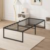 Advwin Bed Frame Single Size Metal Frame Bed Mattress Base Platform Black