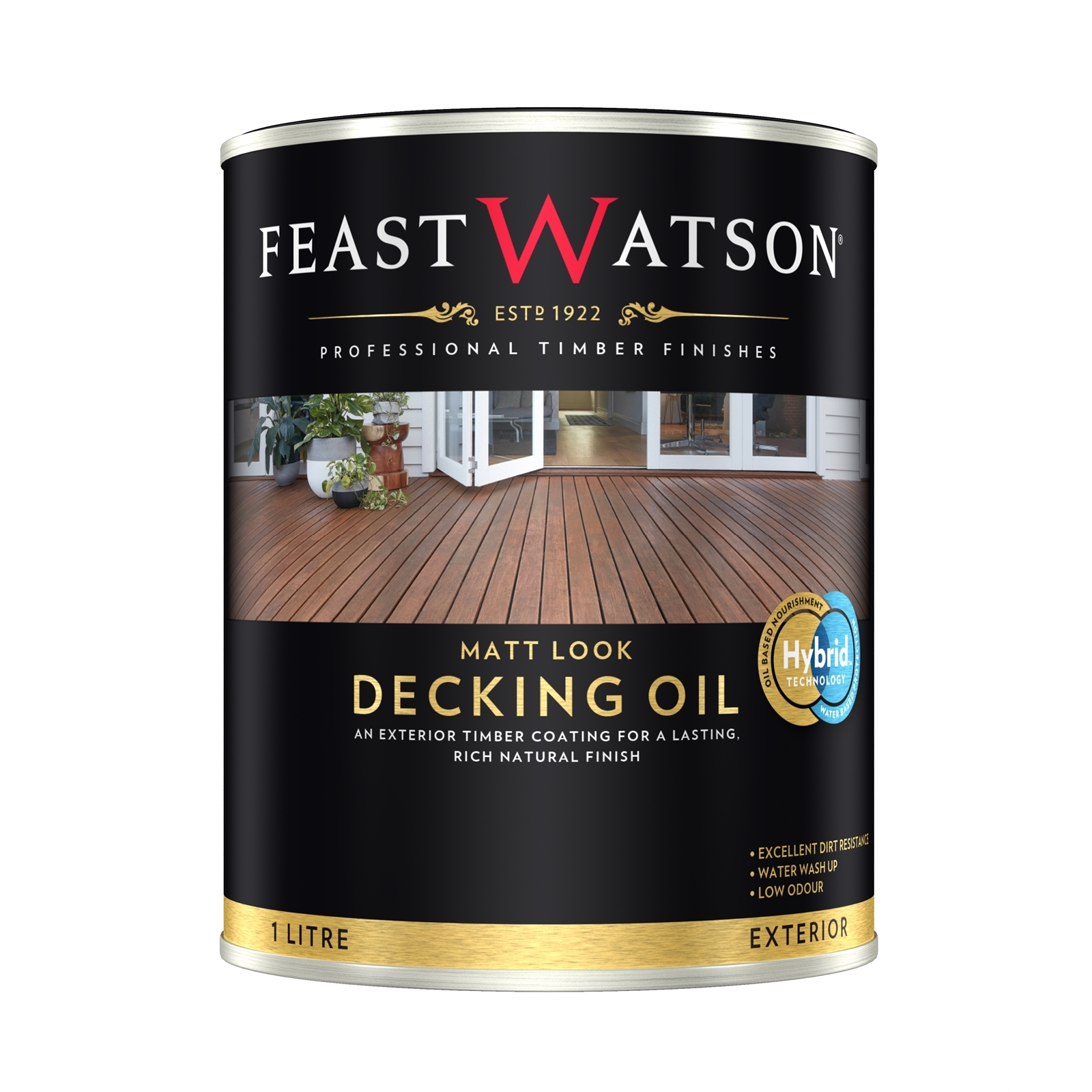 Feast Watson 1L Jarrah Matt Look Decking Oil - 1L product image