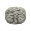 Braided Ottoman Pouffe - Braided Ottoman Sage Green