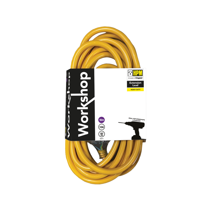 HPM 10m 1.0mm² 10A 3 Core Workshop Extension Lead