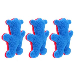 3x Paws & Claws Teddy Bear Plush/Soft Dog/Pet Toy Clip Strip 20x12cm Assorted