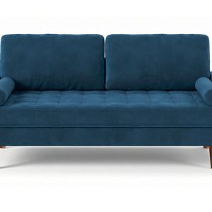 Gyllene 2-Seater Velvet Sofa - Blue