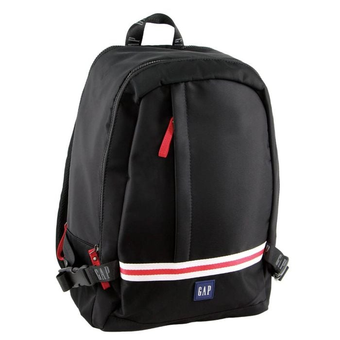 GAP Men's Nylon Travel/School & Casual Backpack Bag w/ Zip Pocket 28x40cm Black