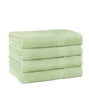 LINENOVA 4 Pack Bath Towel Set 100% Cotton Extra Soft Towels 68 x 132cm - Pea-pod