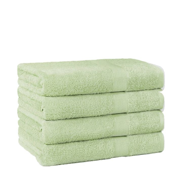 LINENOVA 4 Pack Bath Towel Set 100% Cotton Extra Soft Towels 68 x 132cm - Pea-pod