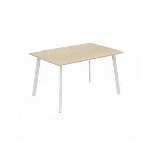 Olg Flare Bar Leaner 4 Leg White Frame Nordic Maple Top L1200mm X W750mm