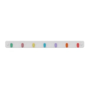 MODE 7 Pastel Hooks On White Board Key Rack
