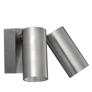 CLA Lighting Sec Surface Mounted LED Tri-CCT Double Adjustable Wall/Pillar Light (Titanium) IP65 without Sensor