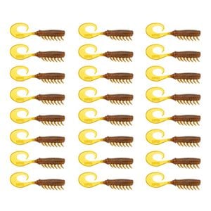 3x 8PK 2.5In Rapala Crush City Soft Plastic Curly Tail Lures - Motor Oil UV