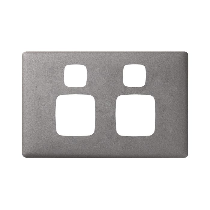 HPM LINEA Double Powerpoint Coverplate - Gun Metal - Bunnings Australia
