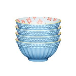 4PK Mikasa Does it All Glazed Bowl 15.7cm - Blue Mosaic