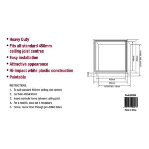 Builders Edge 450 x 450mm Manhole Frame
