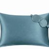 Anypillow Pillowcase 50x90cm Blue Gray Set with Eye Mask Natural Mulberry Silk