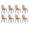 Levede 8Pcs Replica Eames PU Leather Seat dining Chair - Brown