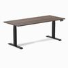 Desky Dual Melamine Sit Stand Desk Matte Black Frame 180cm