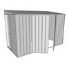 Build-a-Shed 1.5 x 3 x 2m Double Hinged Side Door Skillion Shed - Zinc