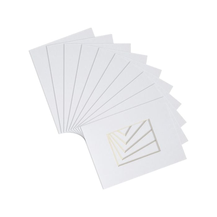 Nicola Spring 8" x 10" for 4" x 6" Picture Photo Mounts - White - Pack of 10