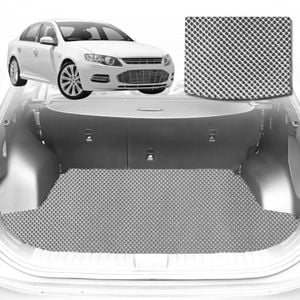 6D Diamond Car Boot Mat for Ford Falcon (FGX)2014-2016-Sedan-Cargo Mat-Grey-Outback GT