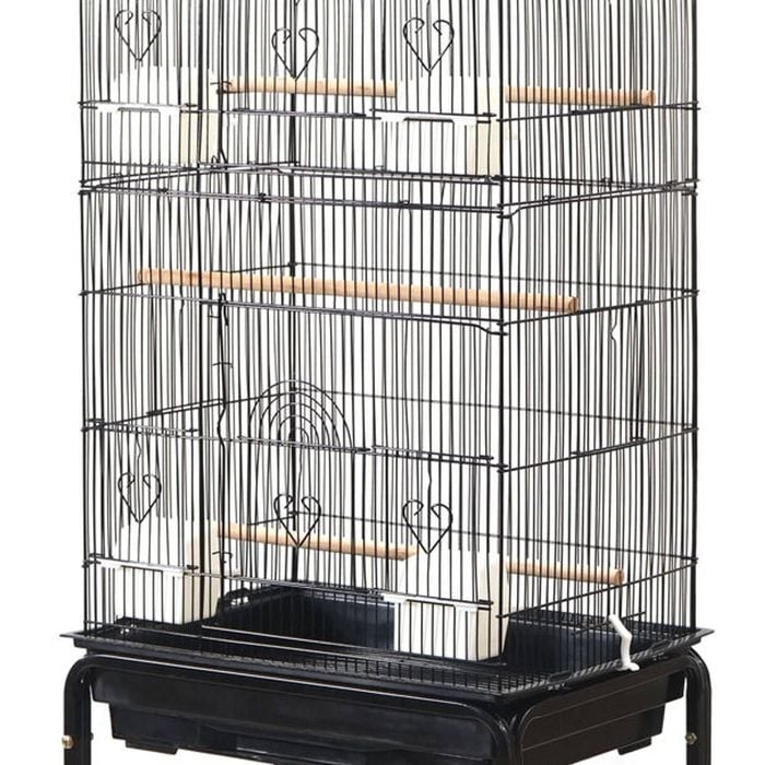 YES4PETS 153cm Large Bird Cage Pet Parrot Aviary Budgie Perch Rolling Stand Castor Wheel
