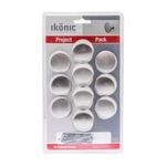 Ikonic 37mm Brushed Nickel Round Knob - Card of 10