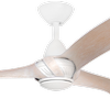 ThreeSixty 132cm White / Washed Arumi 3 Blade Oak Ceiling Fan