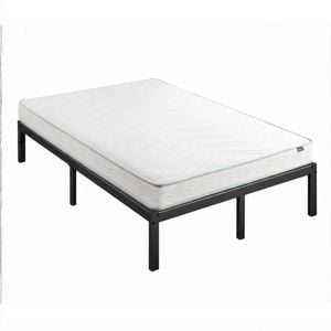 Zinus Double Elias Metal Bed Base & Bonnell Spring Mattress Set, Essential Inner Spring