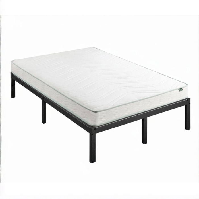 Zinus Double Elias Metal Bed Base & Bonnell Spring Mattress Set, Essential Inner Spring