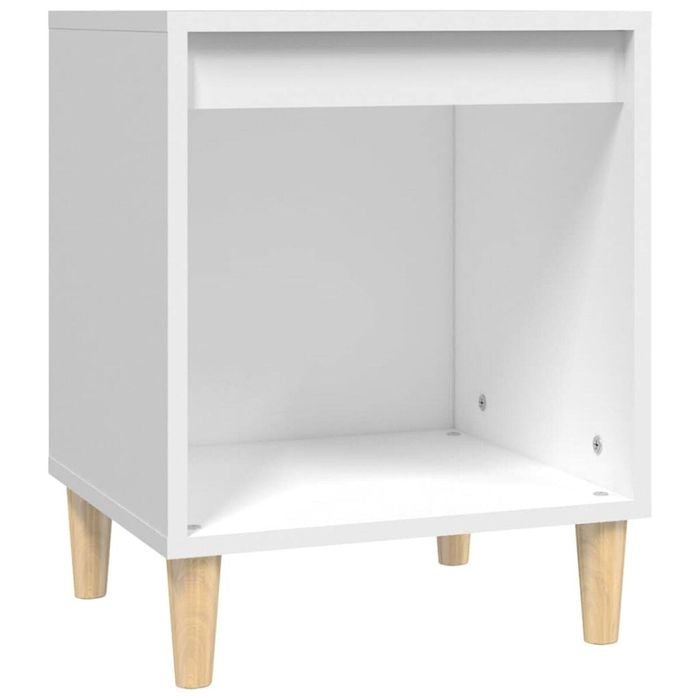vidaXL Bedside Cabinet White Nightstand Bedroom Bedside Table with Storage