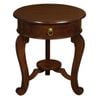 Centrum Furniture Queen Anne Round Cabriol Leg 1 Drawer Lamp Table - Mahogany