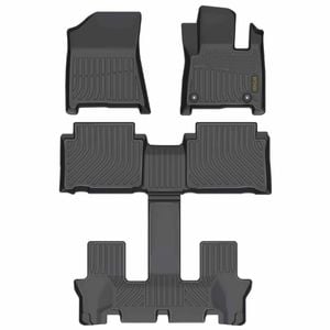 Vehiclab Hyundai Santa Fe - 2024+ - MX5 - 3 ROWS - 3D/5D All Weather Moulded Car Floor Mats